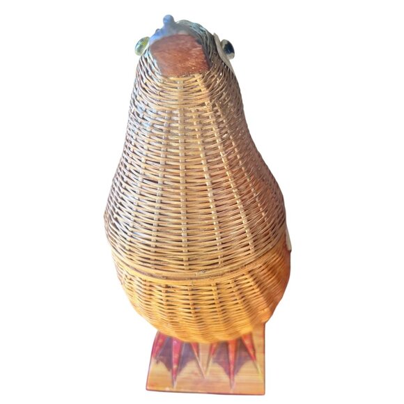 Shanghai Handicrafts Duck Basket Rattan Bamboo Storage Vintage Collectible Gift - Picture 11 of 14